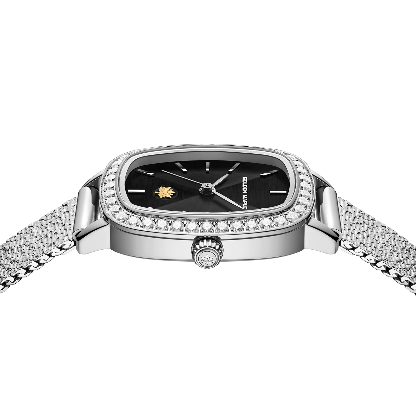 GOLDEN MAPLE Dainty Watches for Women - Silver