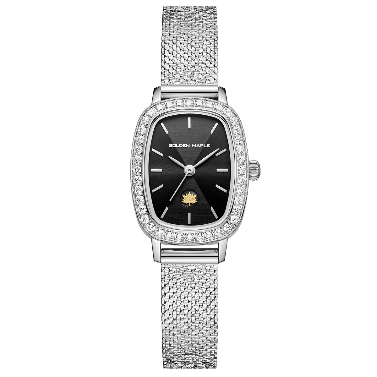 GOLDEN MAPLE Dainty Watches for Women - Silver