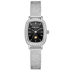 GOLDEN MAPLE Dainty Watches for Women - Silver