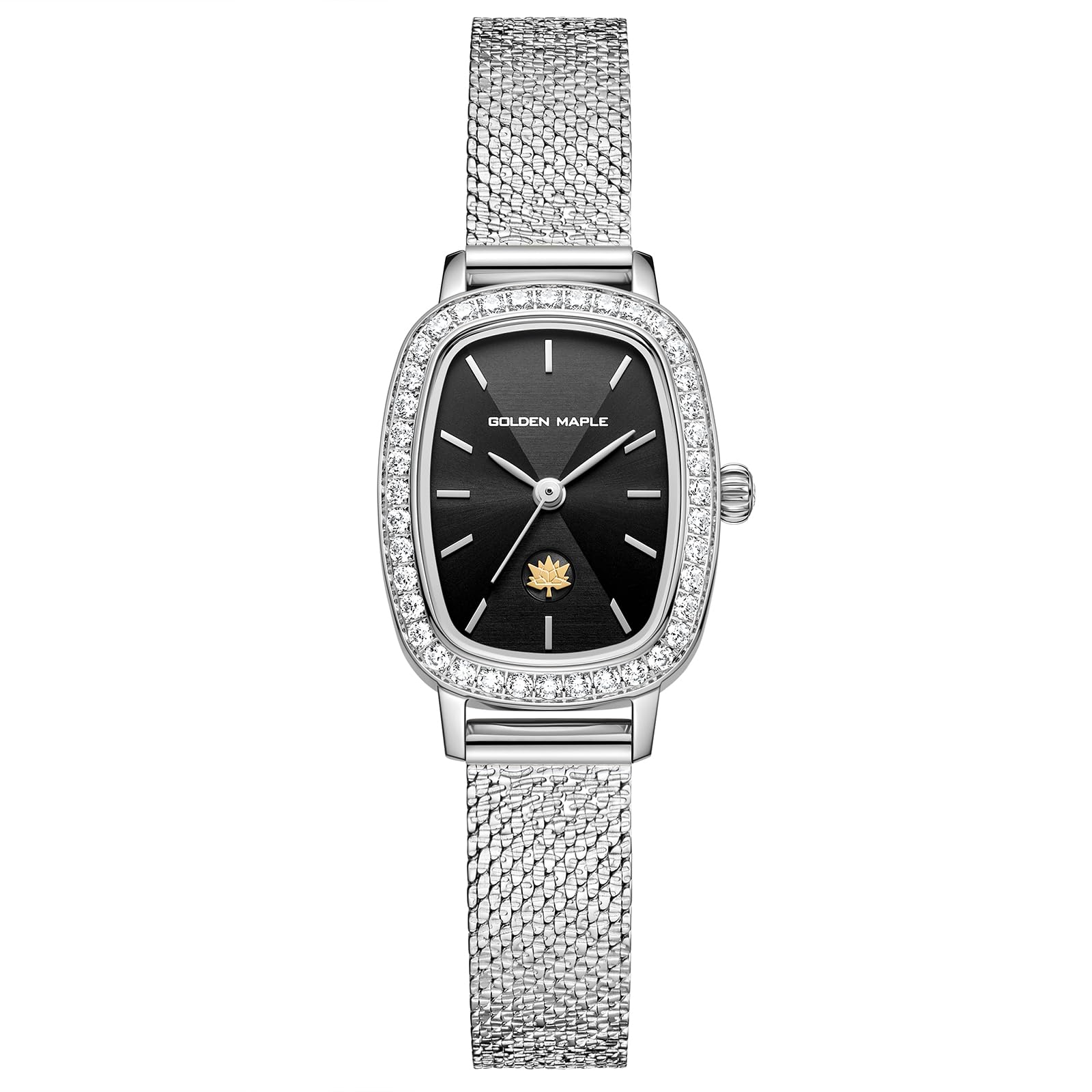 GOLDEN MAPLE Dainty Watches for Women - Silver